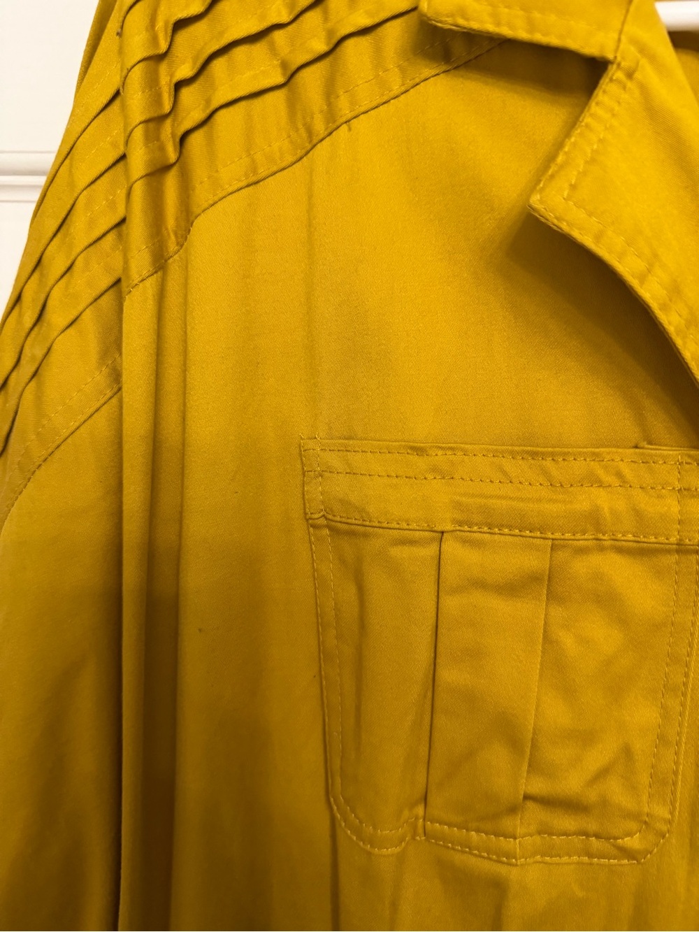 Tatyana Mustard Button-Front Shirt Dress - Picture 3 of 4